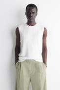 COS Cable-knit Cotton-linen Tank Top
