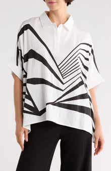 PATRIZIA LUCA Geo Print Boxy Top