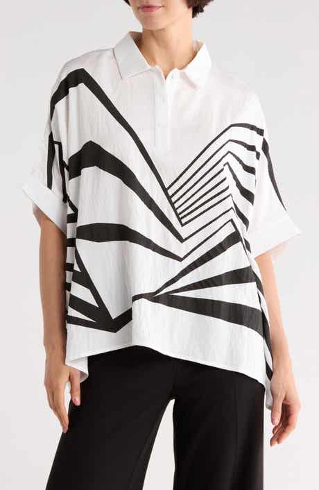 PATRIZIA LUCA Geo Print Boxy Top