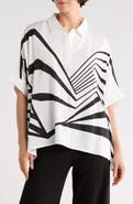 PATRIZIA LUCA Geo Print Boxy Top