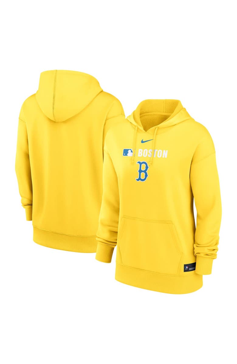 Nike Women's Nike Gold Boston Red Sox City Connect Authentic Collection Performance Pullover Hoodie, Alternate, color, Gold