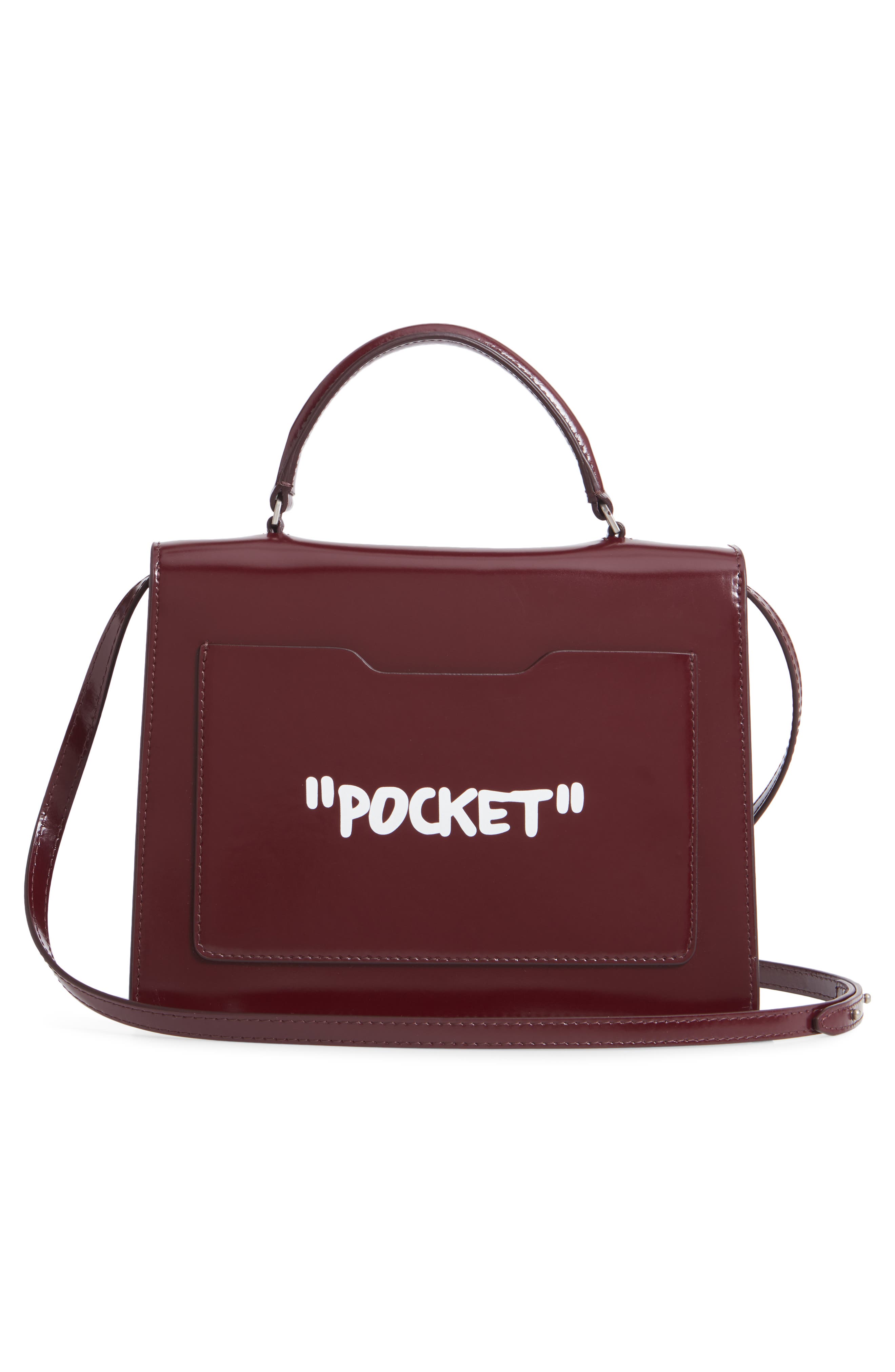 Off-White Jitney 2.8 Turn to Open Leather Bag, Alternate, color, 