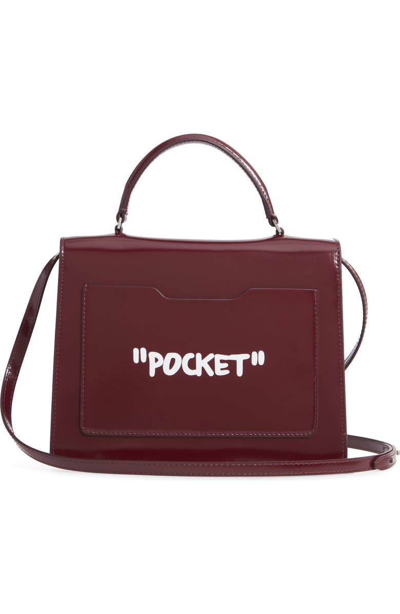 Off-White Jitney 2.8 Turn to Open Leather Bag, Alternate, color,