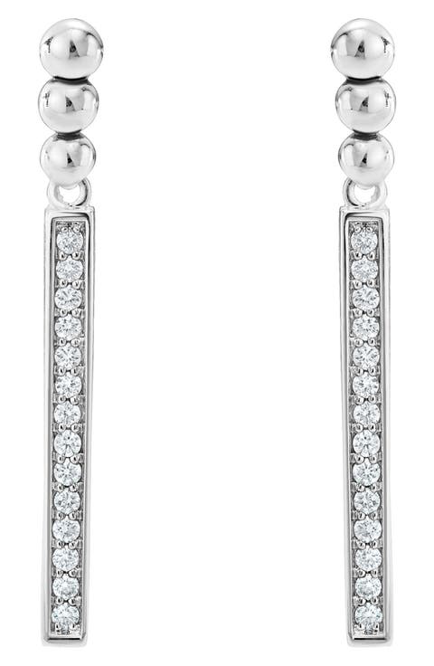 Caviar Spark Diamond Drop Earrings