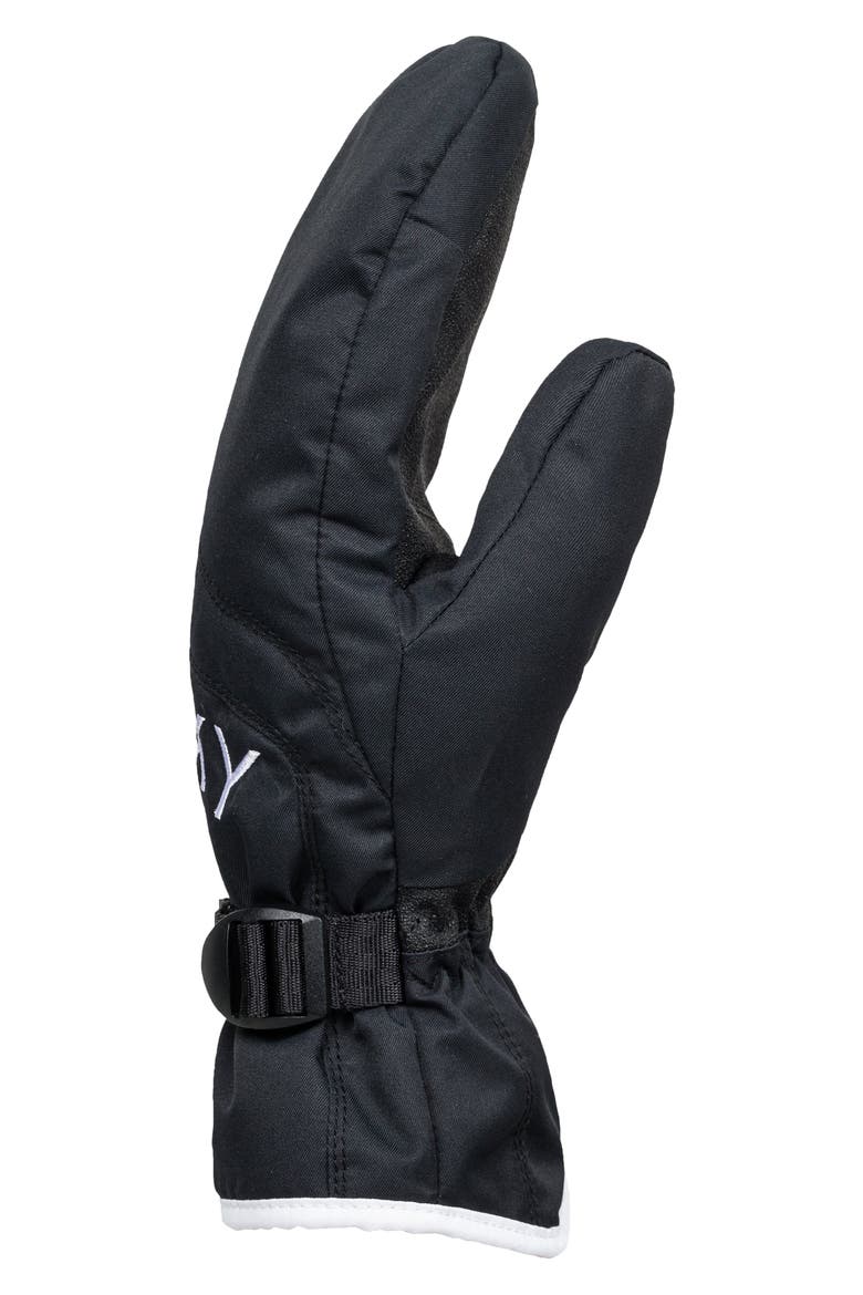 Jetty Solid Snow Mittens, Alternate, color, TRUE BLACK