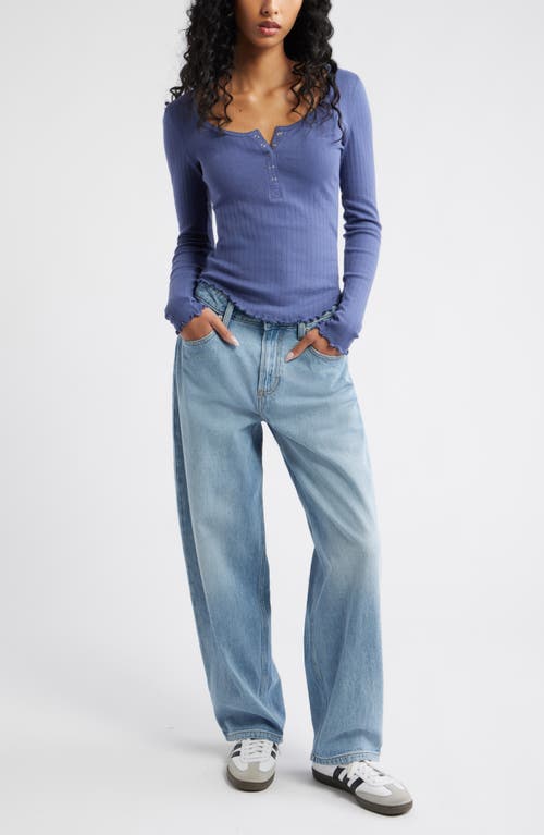 Bp. Mid Rise Baggy Barrel Jeans In Blue
