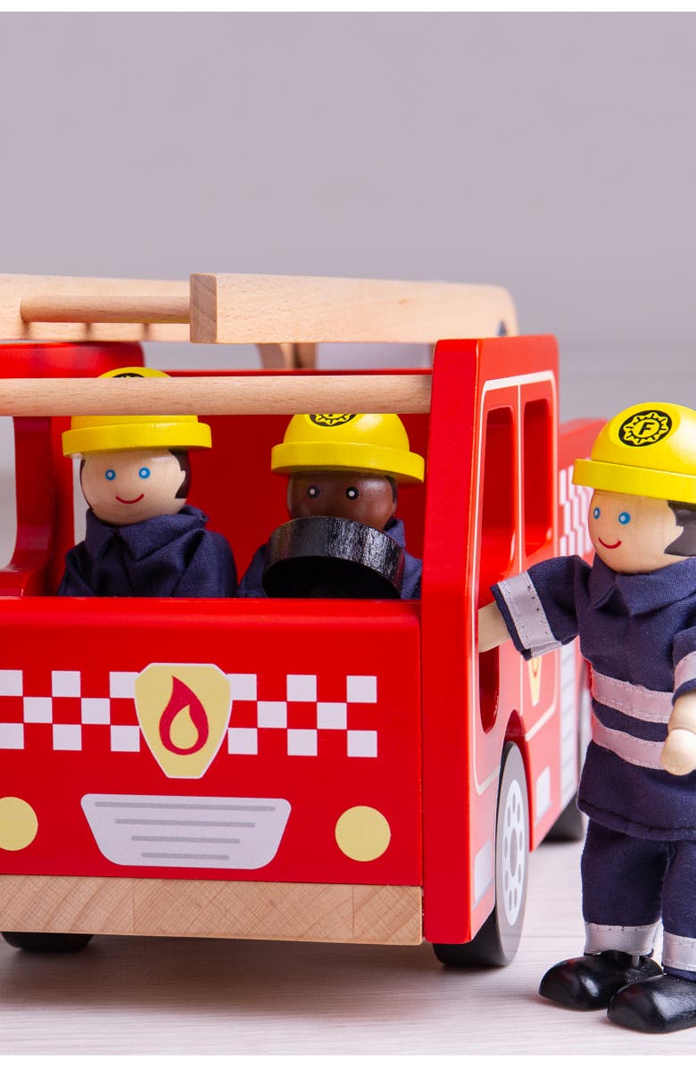 Bigjigs Heritage Playsets City Fire Engine, Alternate, color, Red