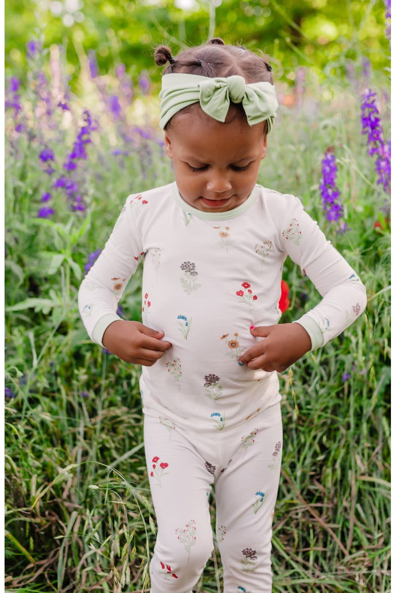 Kids' Fitted Two-Piece Pajamas, Alternate, color, WILDFLOWER