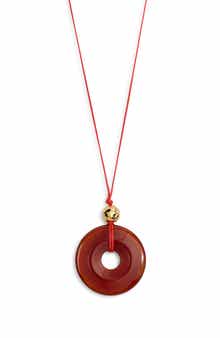 FRASIER STERLING Angel Fish Cord Pendant Necklace