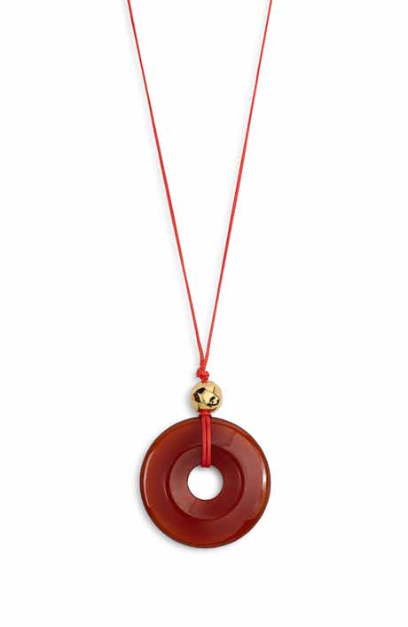 FRASIER STERLING Angel Fish Cord Pendant Necklace