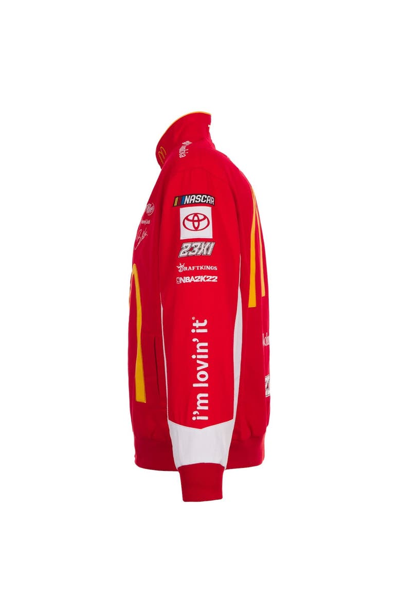 JH DESIGN Men's JH Design Red Bubba Wallace McDonald's Twill Driver Uniform Full-Snap Jacket, Alternate, color, 