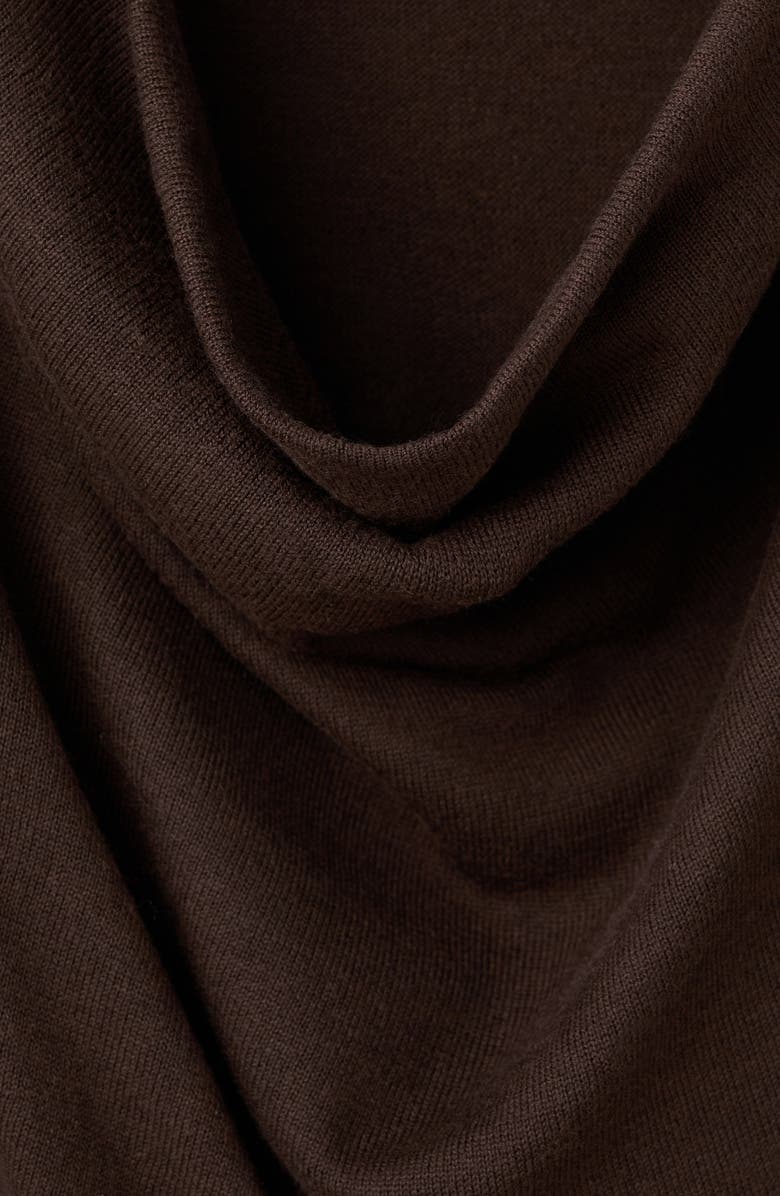 MANGO Cowl Neck Sweater, Alternate, color, Chocolate