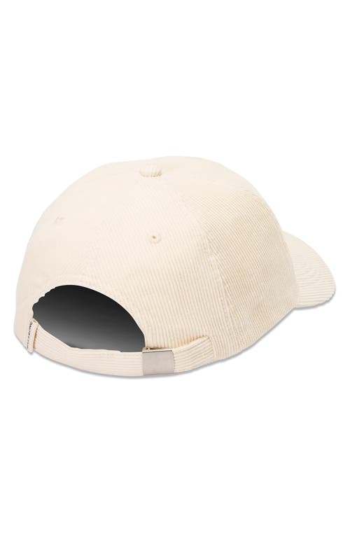 Billabong Embroidered Cotton Twill Baseball Cap In White