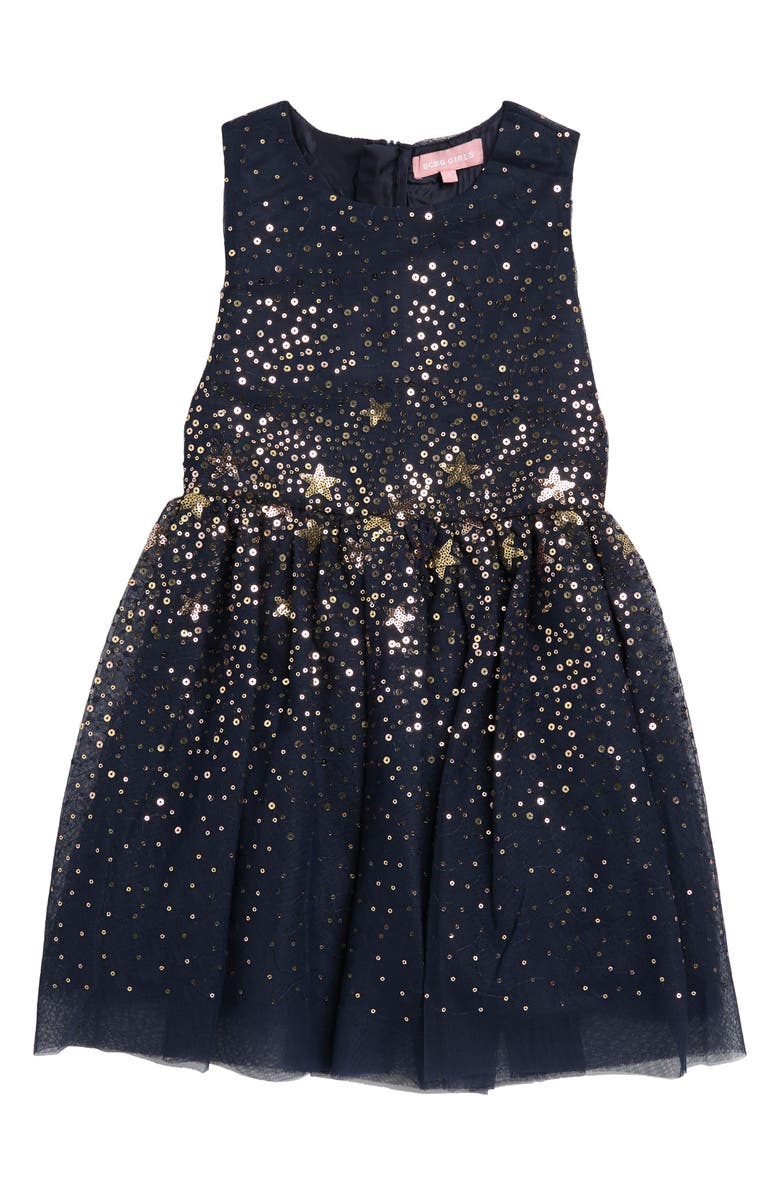 BCBG Kids' Star Sequin Dress, Main, color, 