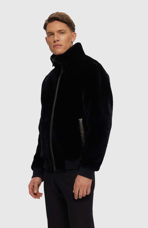 Gorski Select Shearling Lamb Bomber Jacket In Brown
