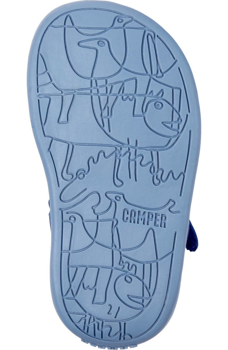 Camper Kids' Ankle Strap Leather Sandal, Alternate, color, Multi - Blue