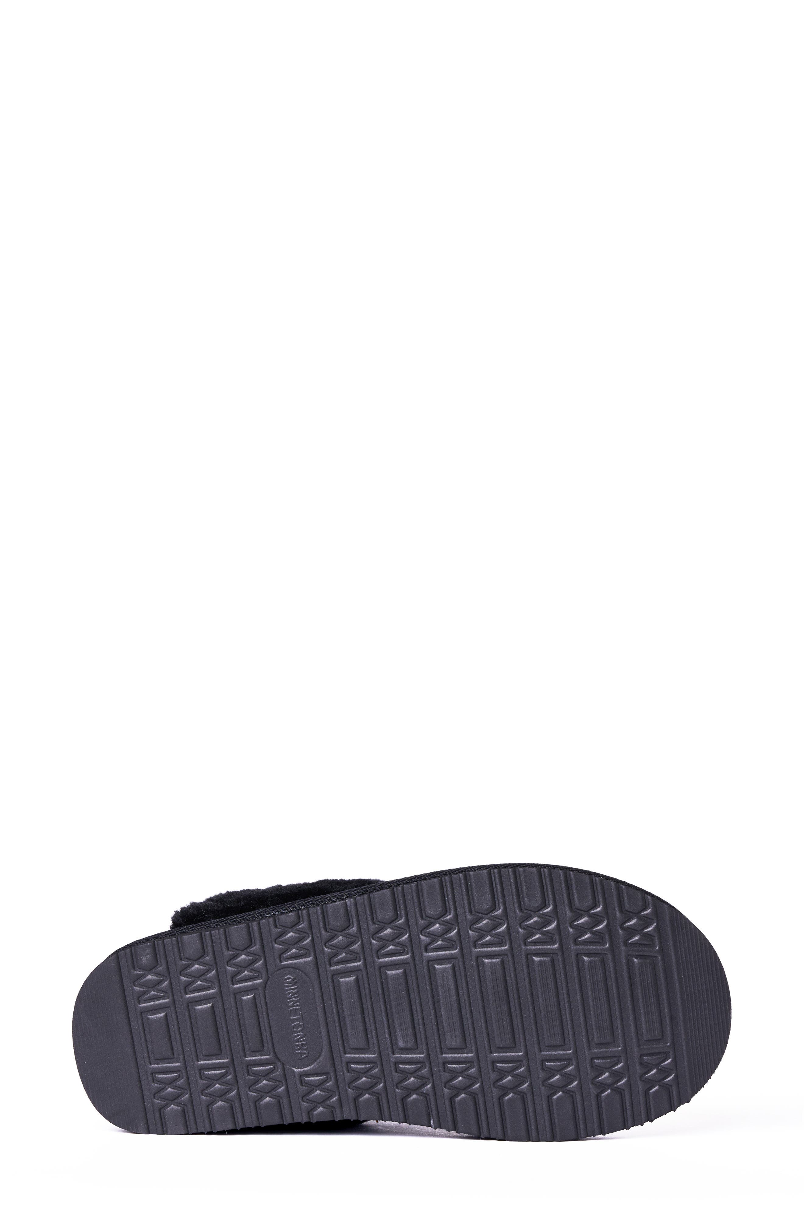 Minnetonka Chesney Mule Slipper, Alternate, color, Black Suede