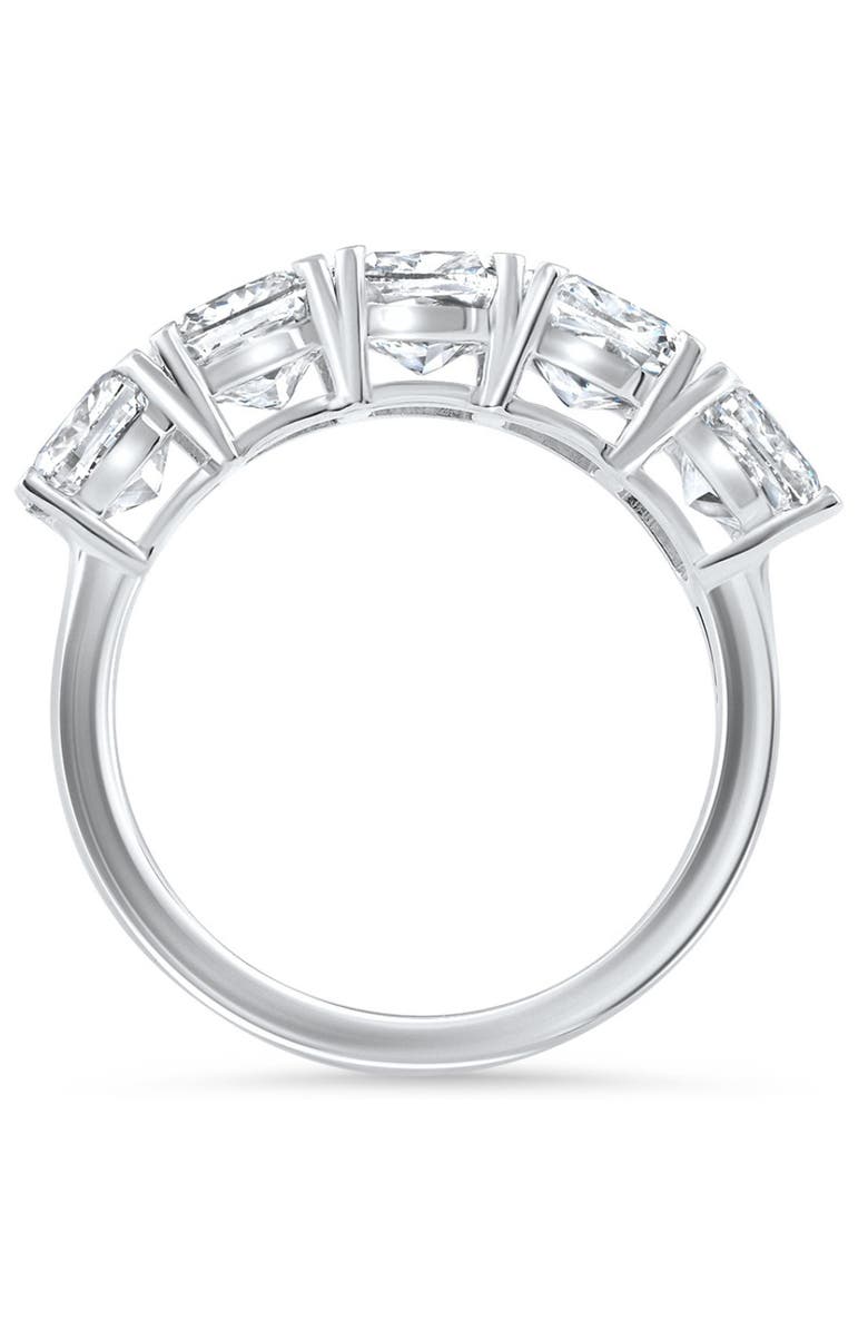 Bliss Diamond 5 1/4Ct Cushion Cut 5-Stone Diamond Wedding Anniversary Ring 14k Gold Lab Grown, Alternate, color, 14K White Gold