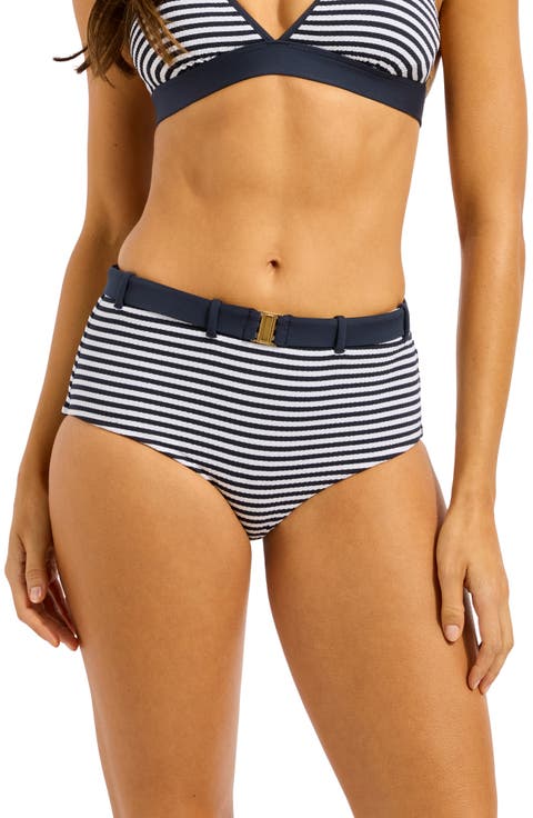 Hollywood Belted Hipster Bikini Bottoms