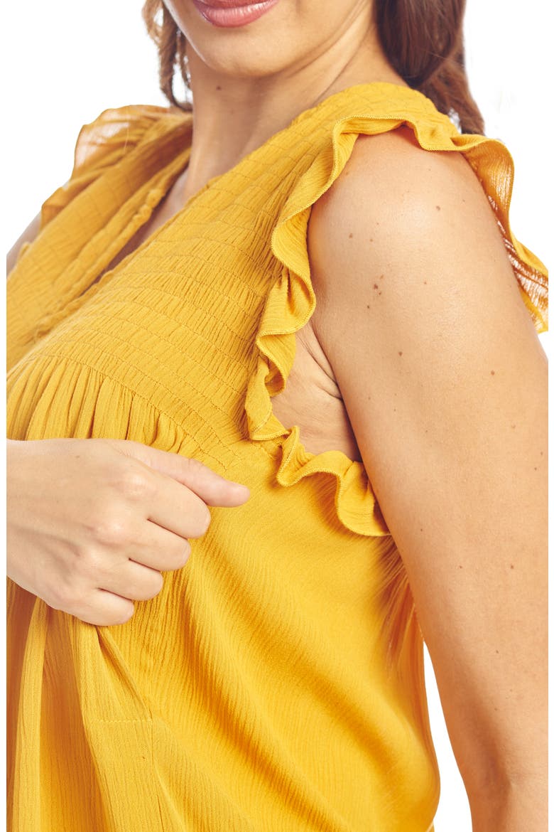 Koa Maternity/Nursing Top, Alternate, color, MUSTARD