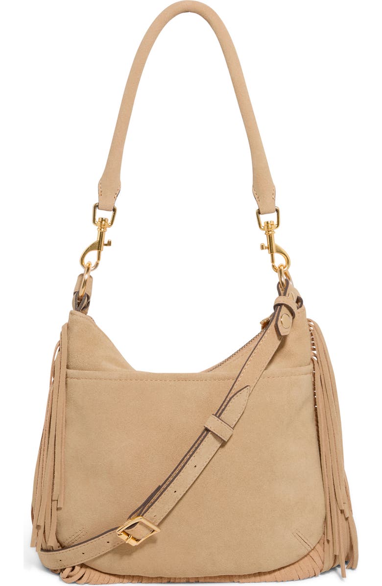 AIMEE Kane Convertible Leather Shoulder Bag, Alternate, color, Camel