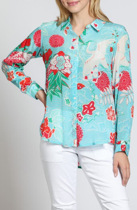 Print Button-Up Shirt