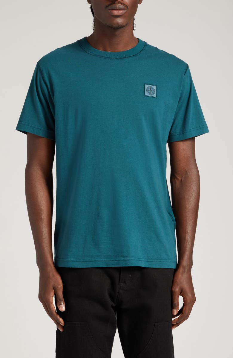 Stone Island Logo Patch Cotton T-Shirt, Main, color,