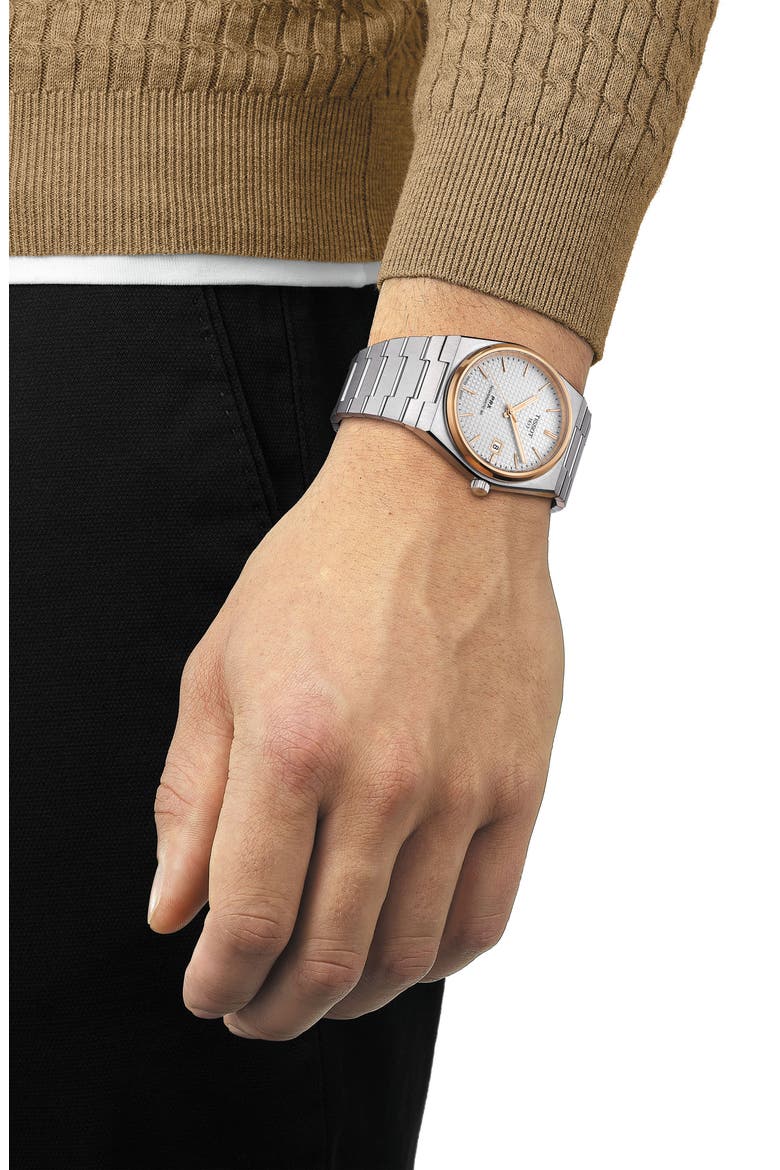 PRX Powermatic 80 Bracelet Watch, 40mm, Alternate, color, WHITE