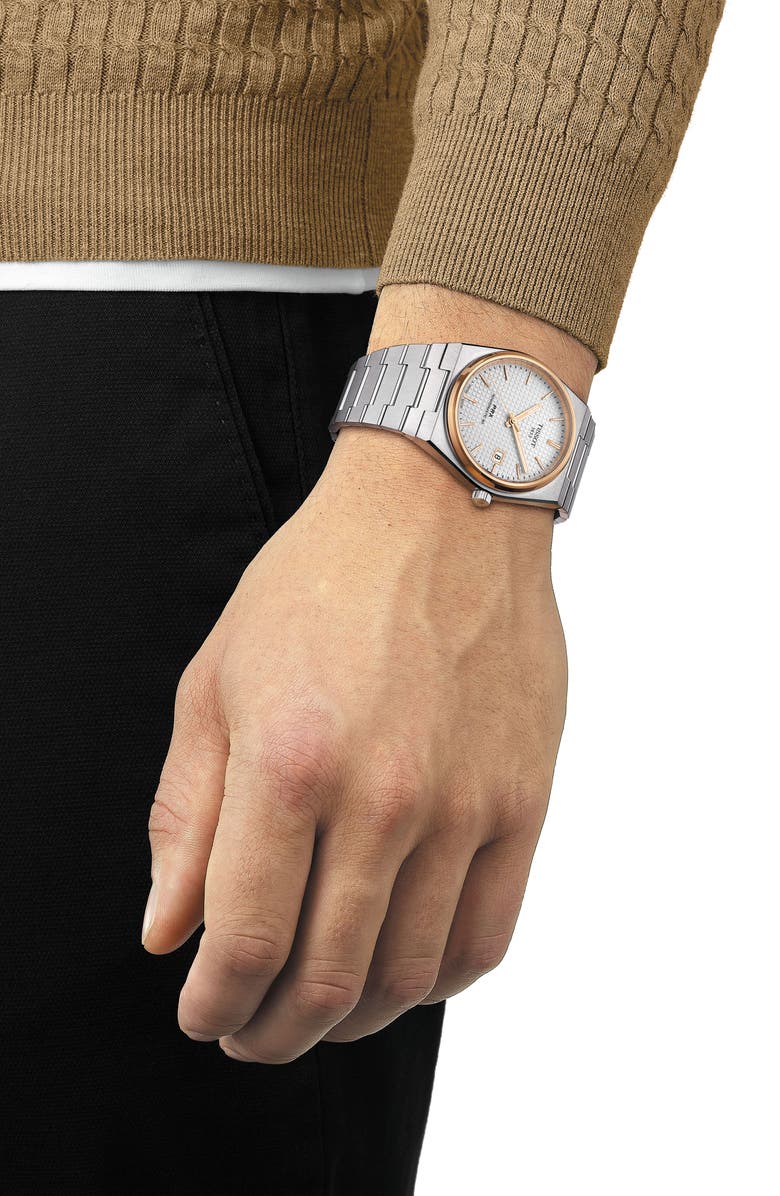 Tissot PRX Powermatic 80 Bracelet Watch, 40mm, Alternate, color, White