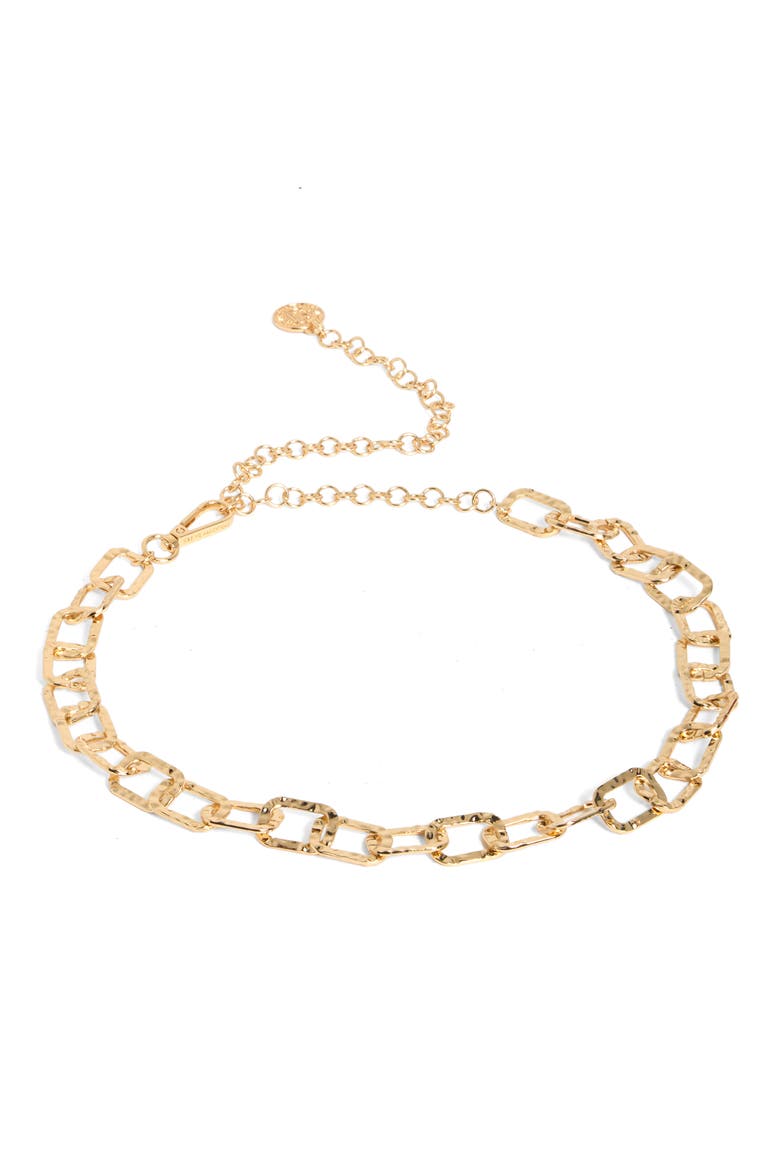 Hammered Links Chain Belt, Main, color, GOLD