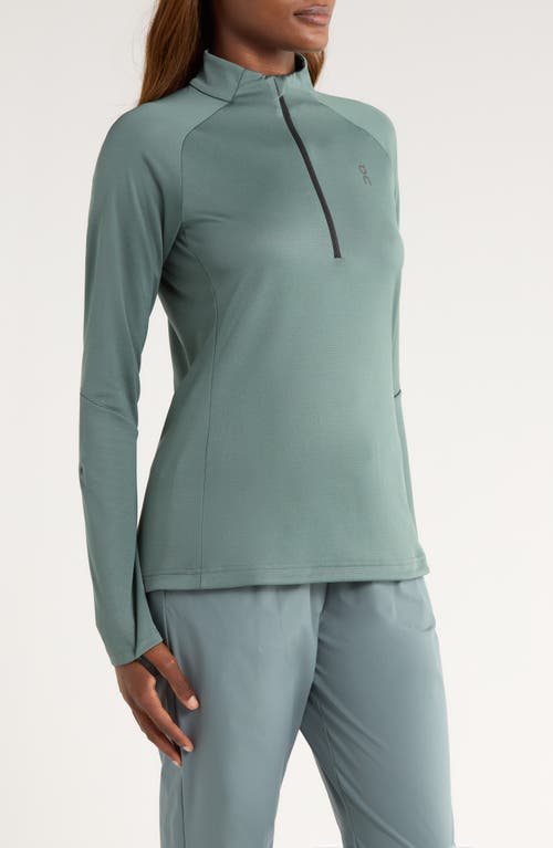 On Climate Quarter Zip Running Top In Green