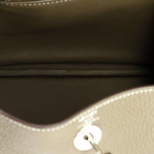 Pre-owned Hermes Hermes Lindy Bag Clemence Mini In Brown