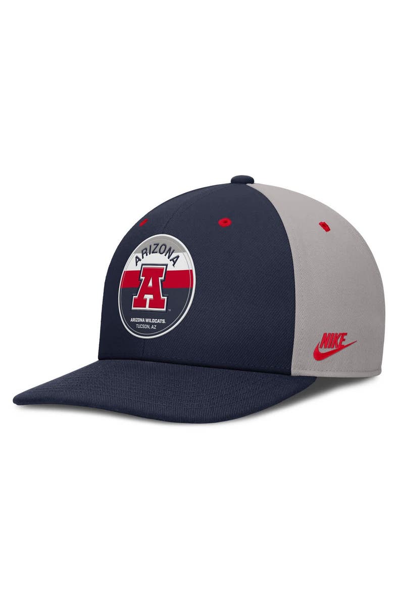 Nike Men's Nike Navy/Gray Arizona Wildcats Prep Pro Performance Snapback Hat, Main, color,