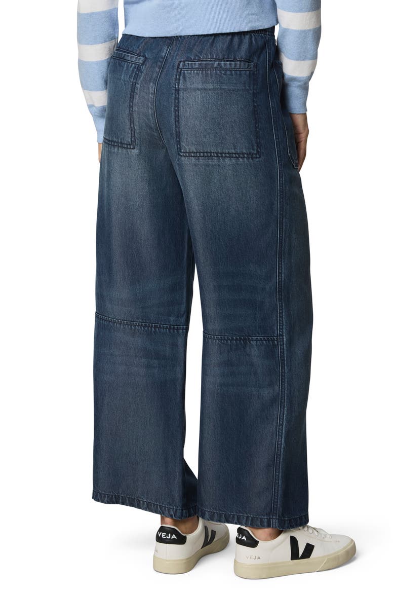 Denim Drawstring Pants, Alternate, color, DARK RINSE