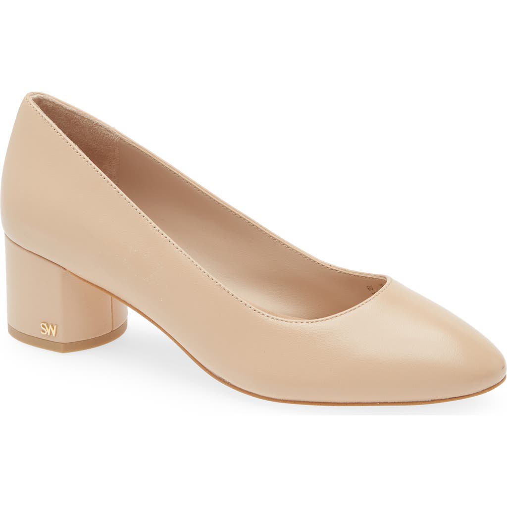 Stuart Weitzman Bridget Block Pump In Neutral