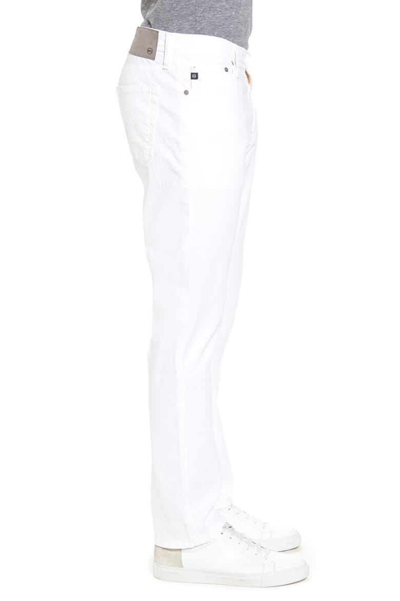 Everett Stretch Sateen Slim Straight Pants, Alternate, color, WHITE
