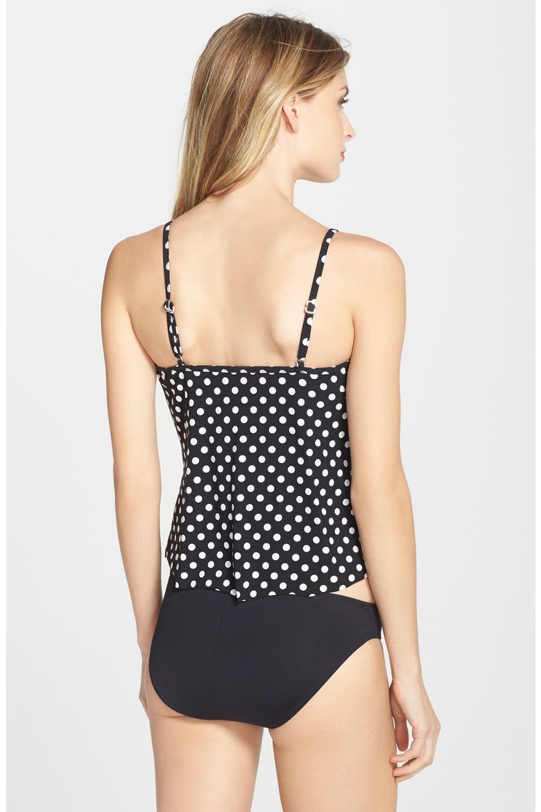 Magic Suit by Miraclesuit® 'Rita' Polka Dot Tankini Top, Alternate, color, BLK/WHITE