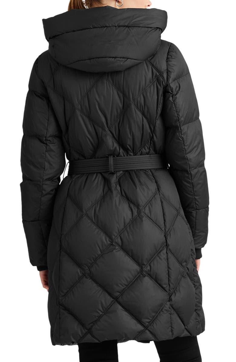 Lauren Ralph Lauren Diamond Quilted Down Puffer Coat, Alternate, color, 