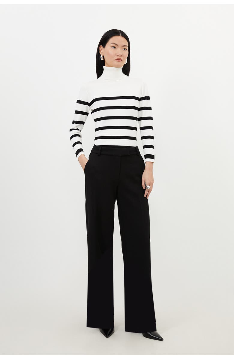 Karen Millen Essential Tailored Straight Leg Pants, Alternate, color, Black