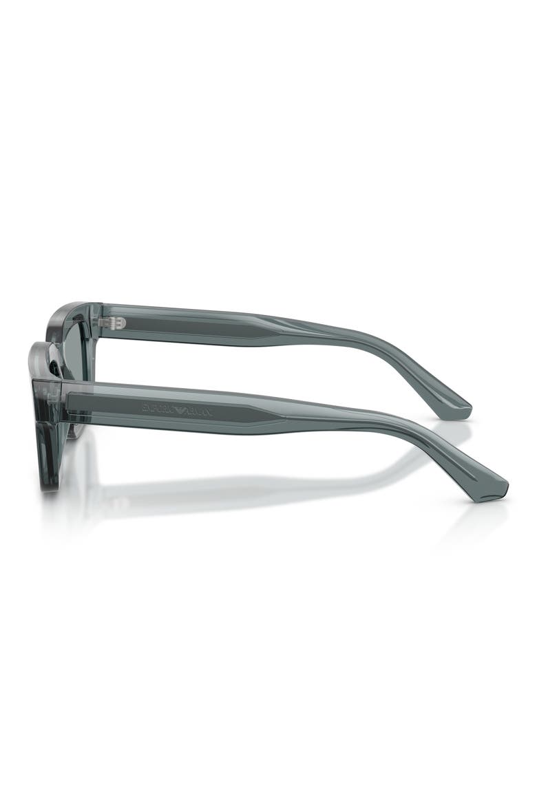 53mm Square Sunglasses, Alternate, color, TRANSPARENT GREY / DARK GREY