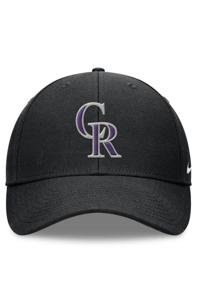 Nike Men's Nike Black Colorado Rockies Club Performance Adjustable Hat, Alternate, color, 