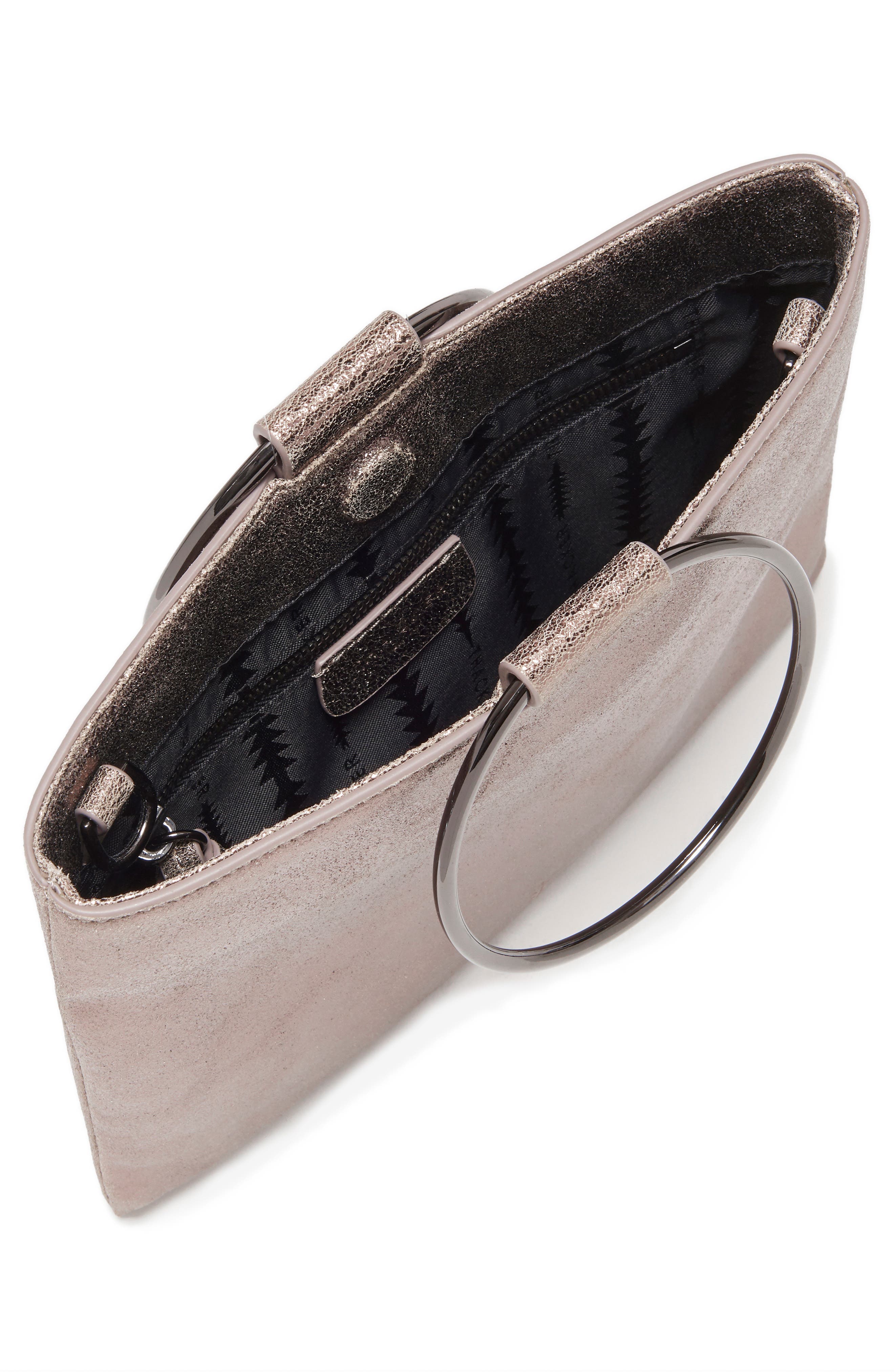 Thacker Le Pouch Leather Ring Handle Crossbody Bag, Alternate, color, 