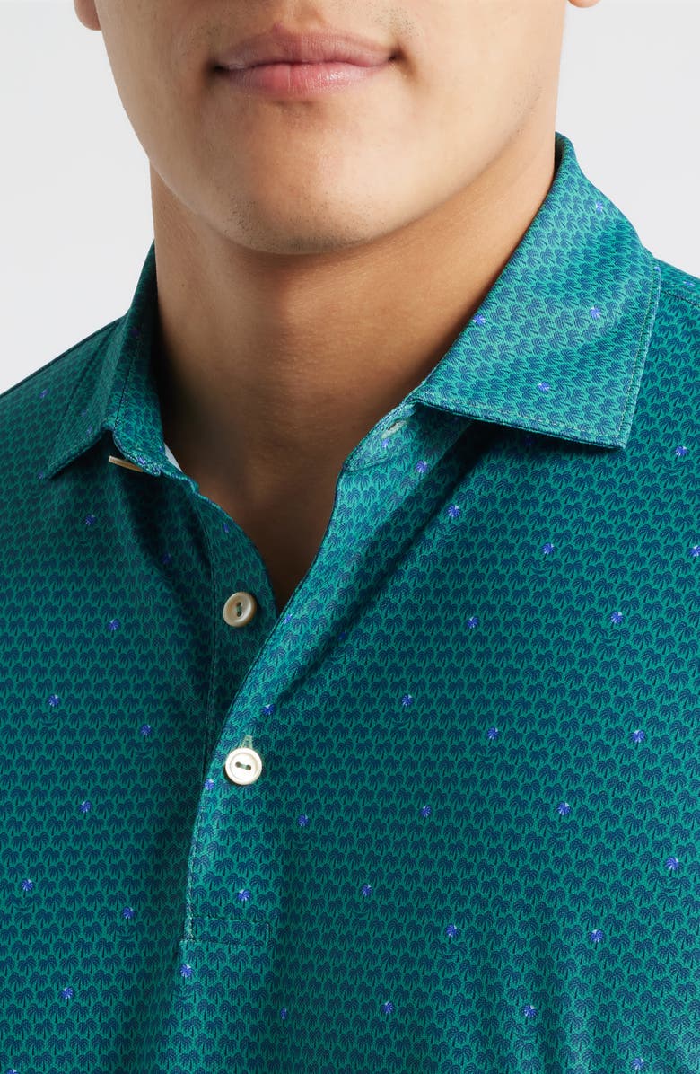Peter Millar Island Rays Performance Mesh Polo, Alternate, color, Snow Pea