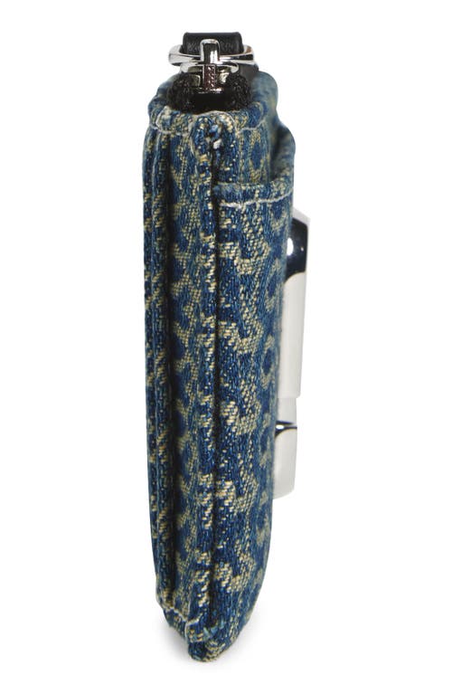 MARC JACOBS MARC JACOBS THE TOP ZIP MULTI DENIM WALLET