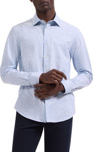 Bugatchi Jimmy OoohCotton® Leaf Print Button-Up Shirt