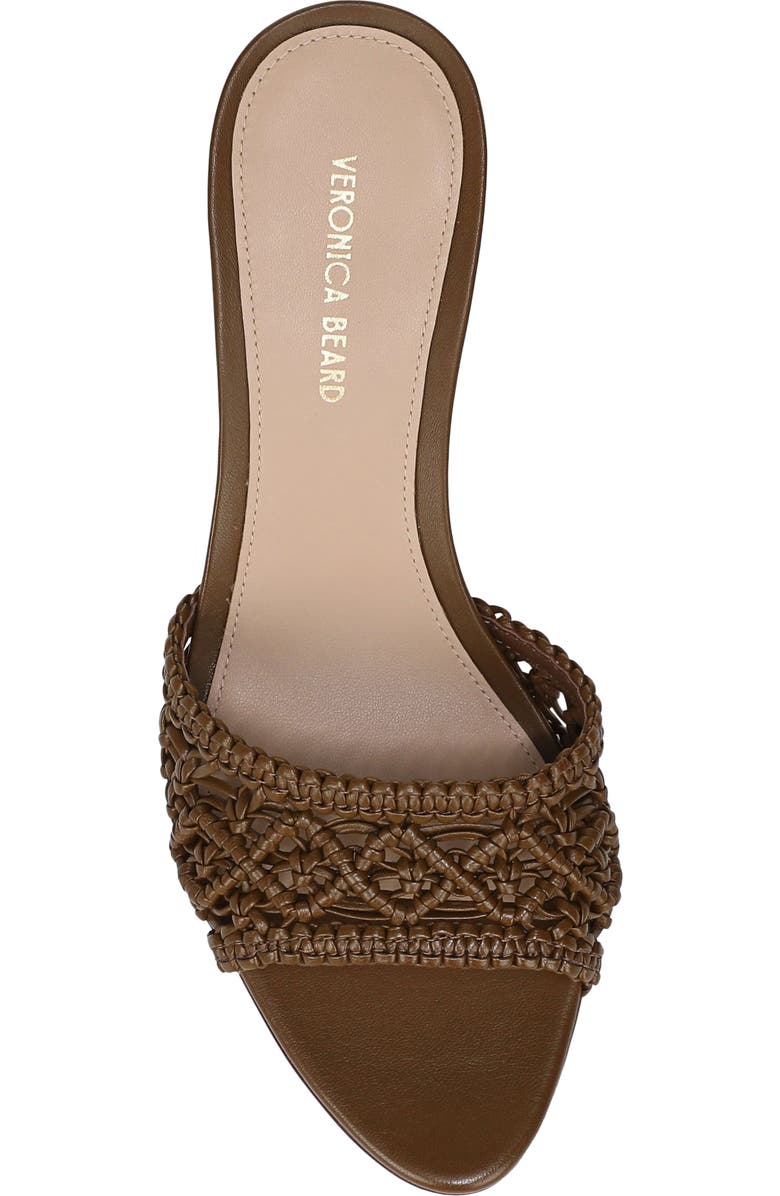 Veronica Beard Tia Macramé Slide Sandal, Alternate, color, Chestnut
