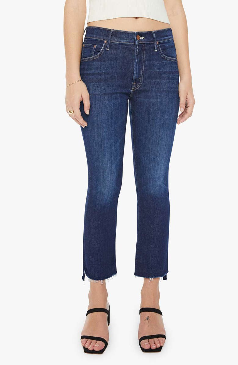 MOTHER Lil' Insider Step Hem Crop Straight Leg Jeans, Main, color, 