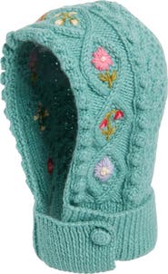 FRENCH KNOT Tilly Embroidered Wool Hood