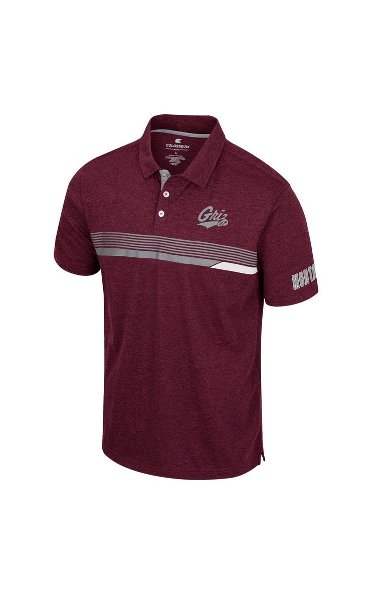 COLOSSEUM Men's Colosseum  Maroon Montana Grizzlies No Problemo Polo, Alternate, color, Maroon