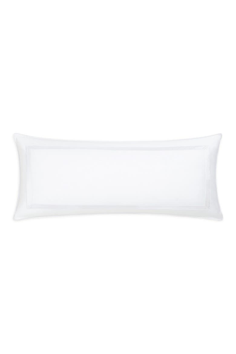 Louise Piqué Lumbar Pillow Cover, Main, color, WHITE